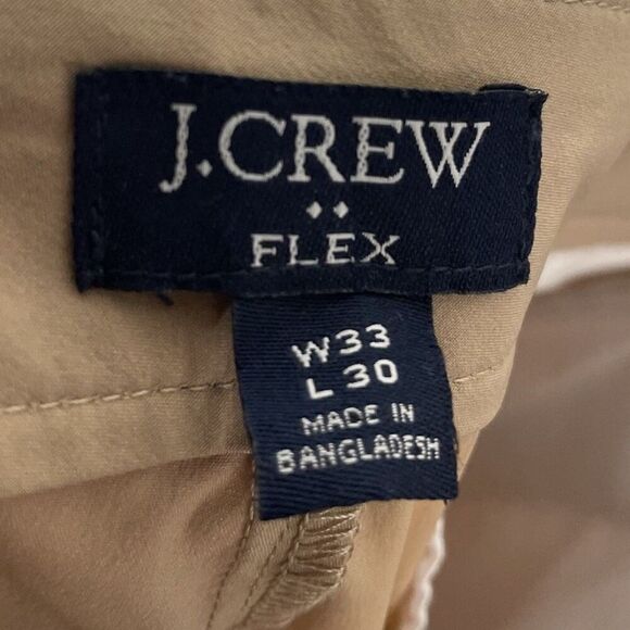 J.CREW Tech Pant Men 33 x 30 Slim Lightweight Khaki Tan Performance AA712 - Picture 11 of 16